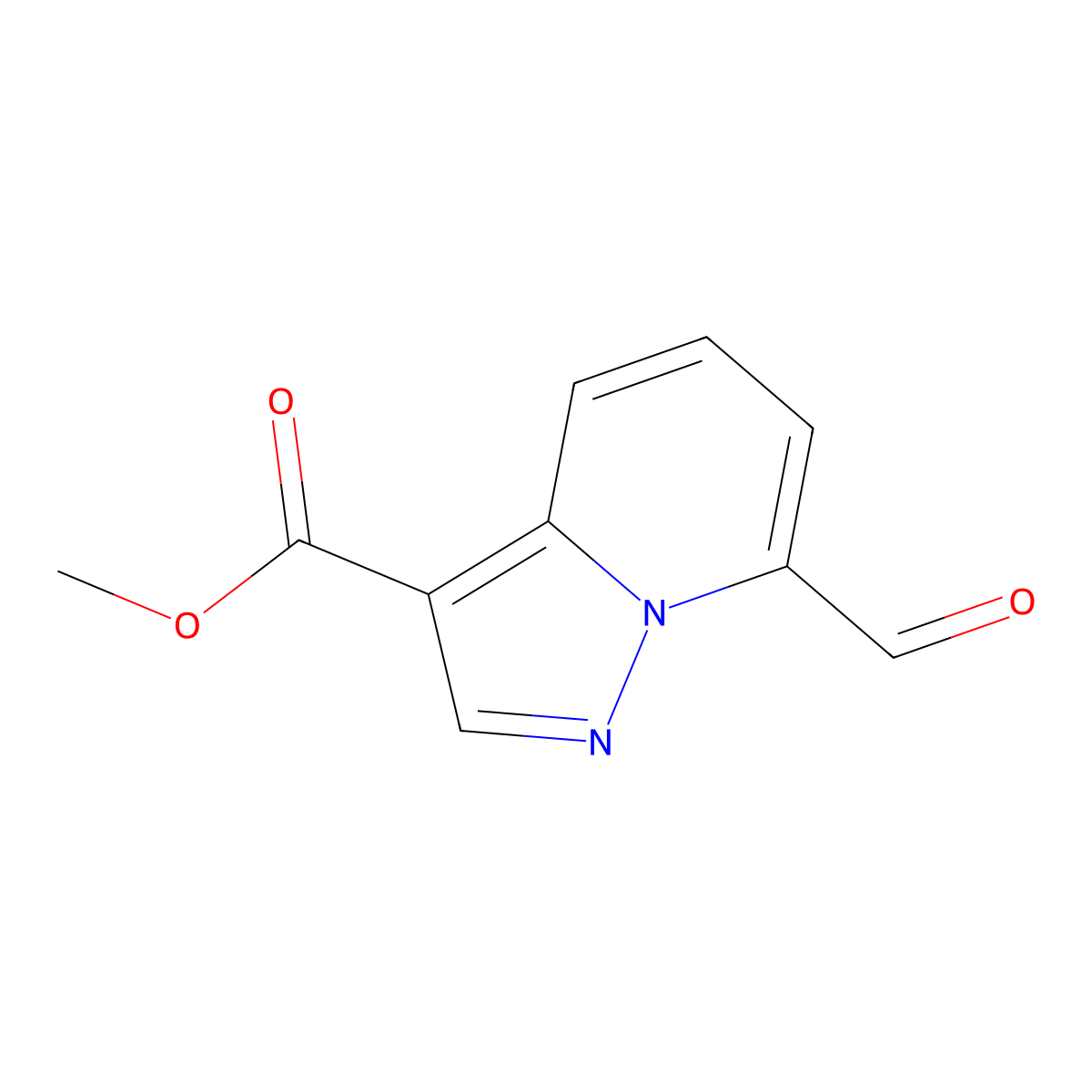 Methyl 7-formylpyrazolo[1,5-A]pyridine-3-carboxylate molecular structure, CAS 2385229-59-2