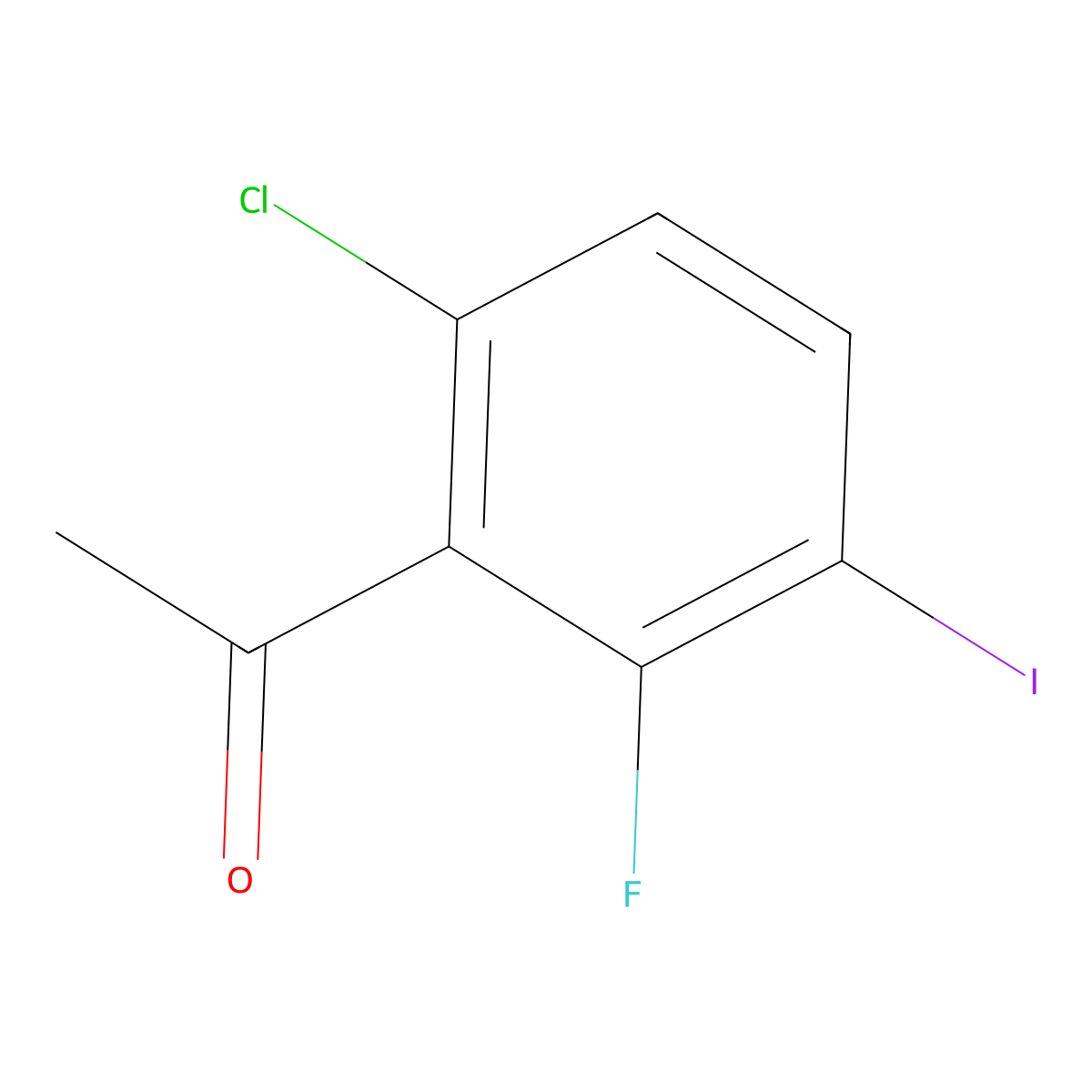 1-(6-Chloro-2-fluoro-3-iodophenyl)ethanone molecular structure, CAS 2385234-65-9