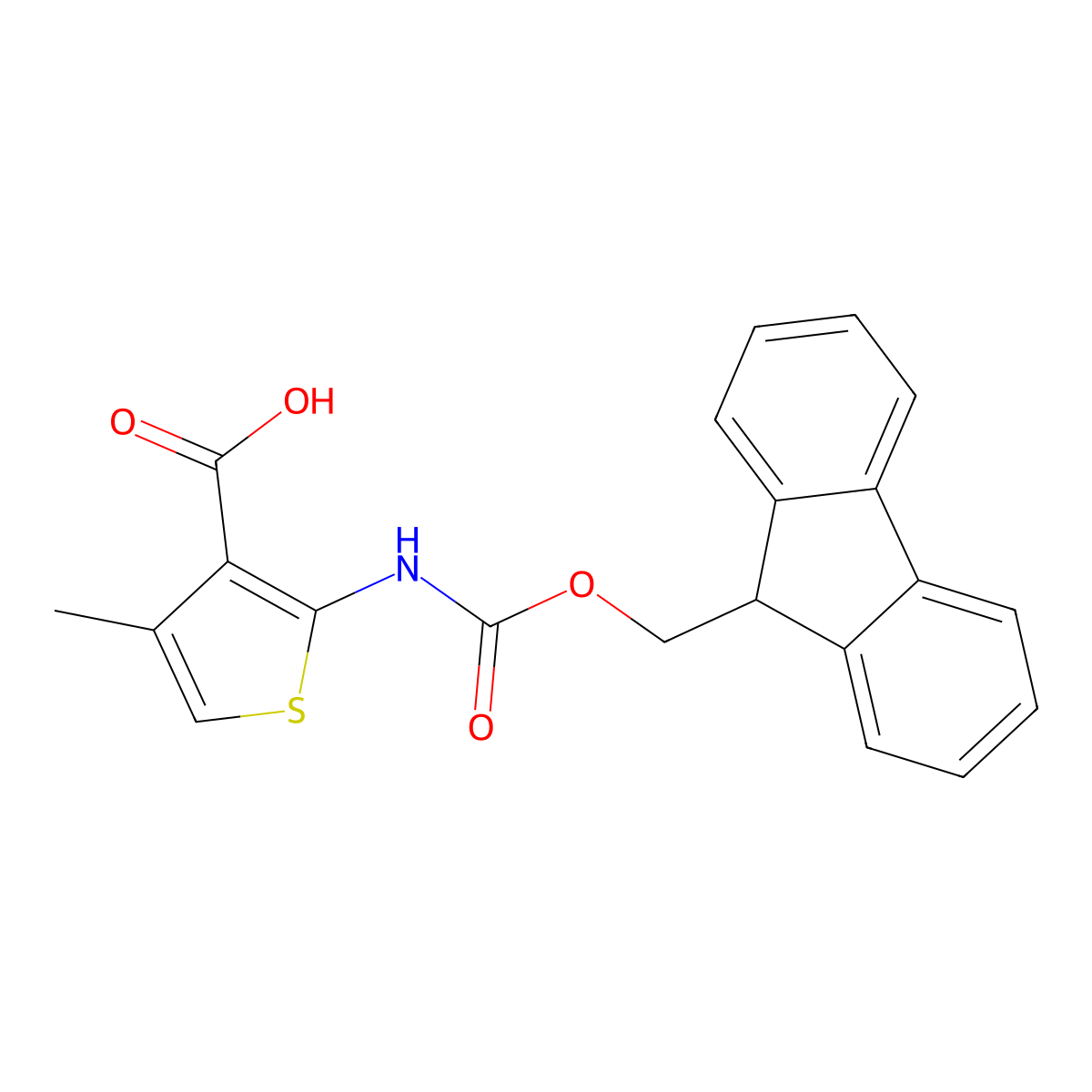 2-({[(9H-fluoren-9-yl)methoxy]carbonyl}amino)-4-methylthiophene-3-carboxylic acid molecular structure, CAS 2385237-67-0