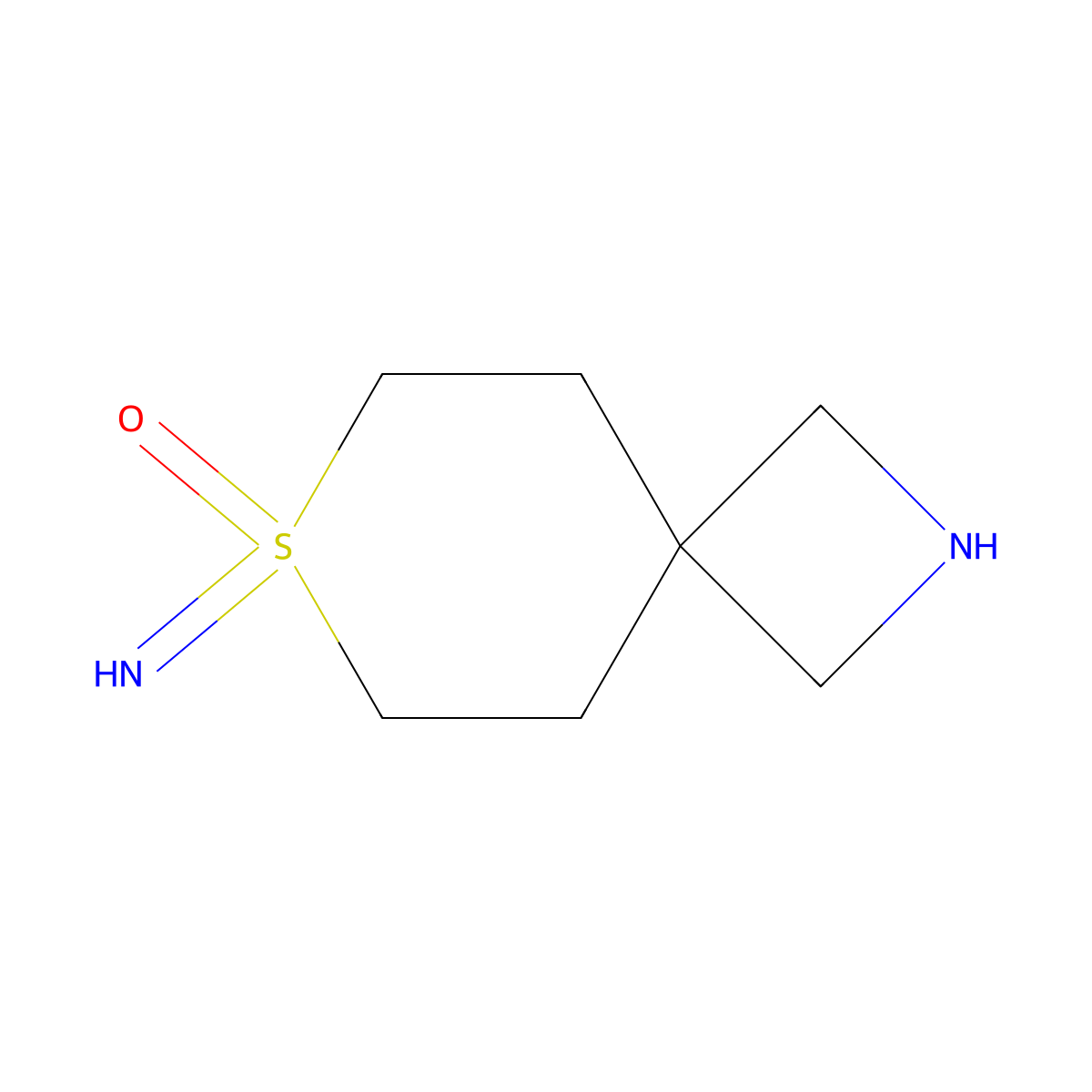 7-Imino-7lambda6-thia-2-azaspiro[3.5]nonan-7-one molecular structure, CAS 2385252-45-7