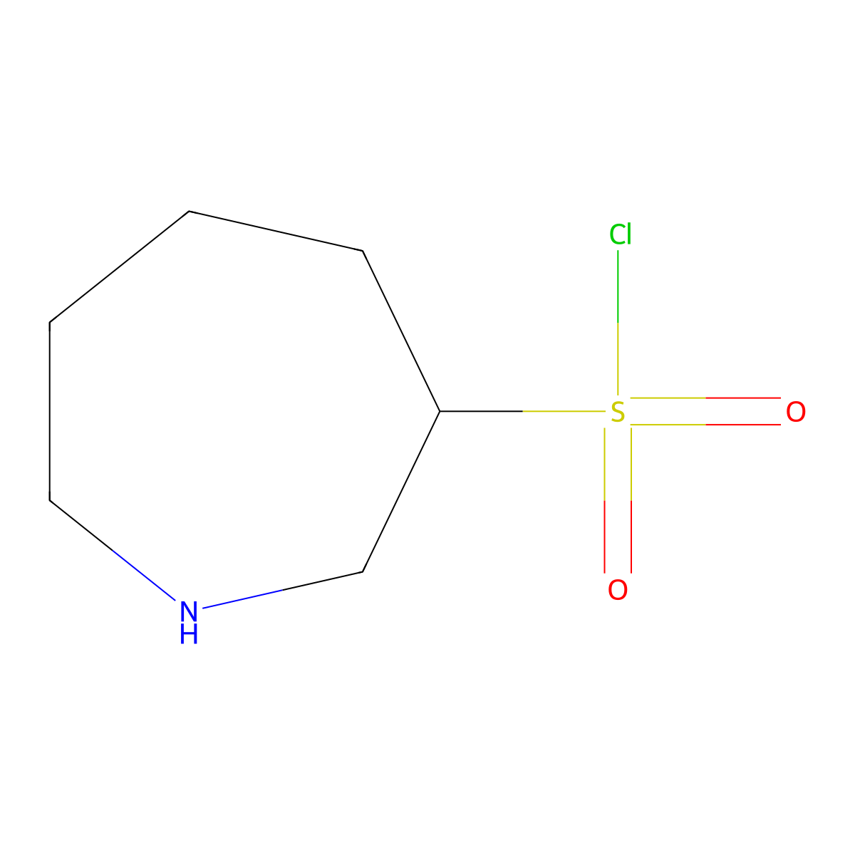 Azepane-3-sulfonyl chloride molecular structure, CAS 2385252-98-0