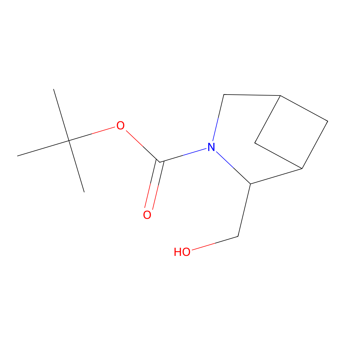 Tert-butyl 2-(hydroxymethyl)-3-azabicyclo[3.1.1]heptane-3-carboxylate molecular structure, CAS 2385253-56-3