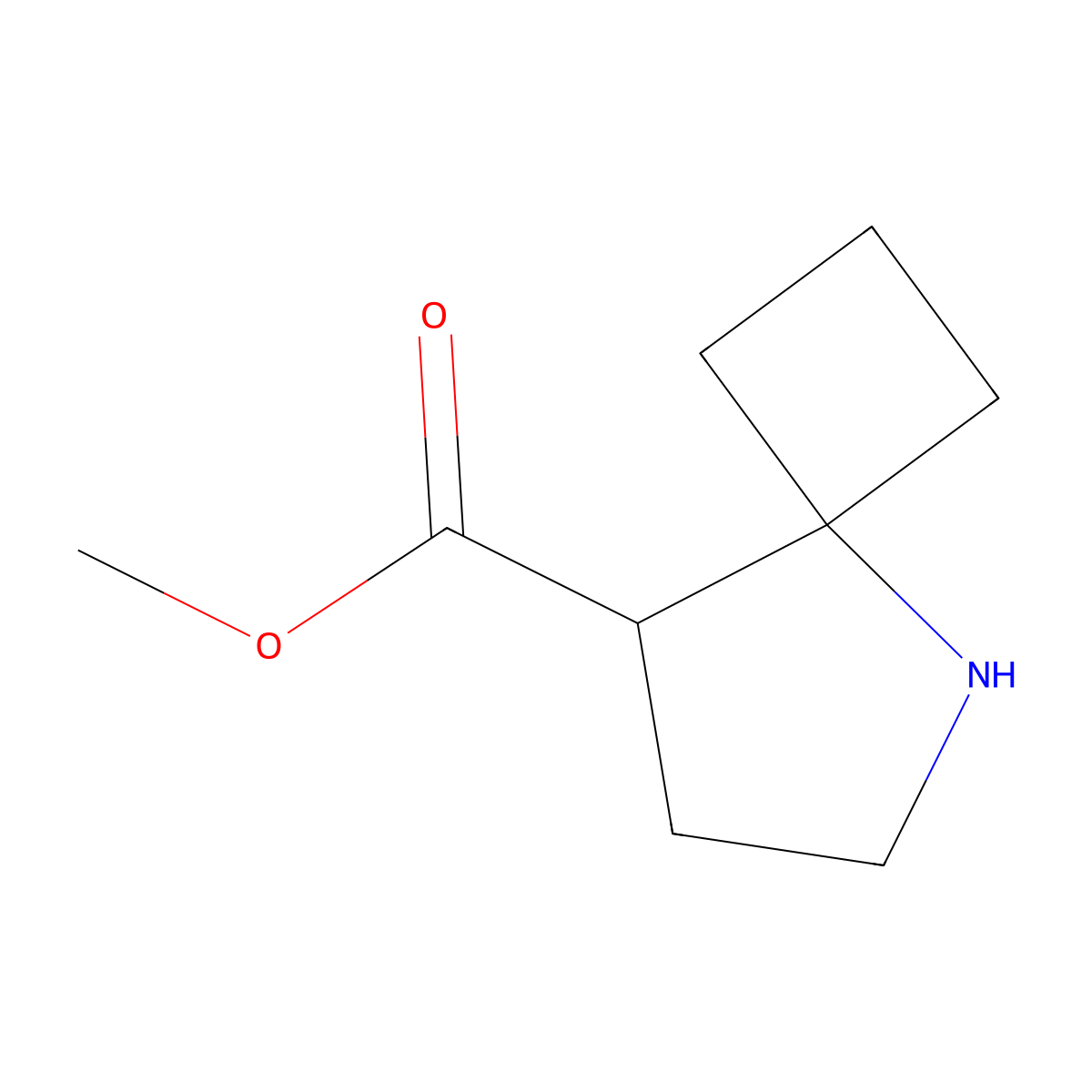 Methyl 5-azaspiro[3.4]octane-8-carboxylate molecular structure, CAS 2385257-78-1