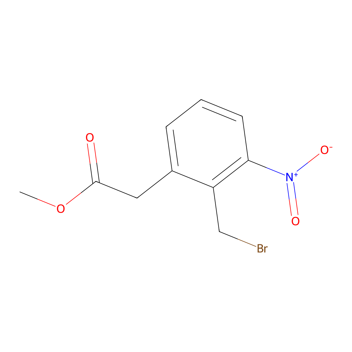 Methyl 2-[2-(bromomethyl)-3-nitrophenyl]acetate molecular structure, CAS 2385260-27-3
