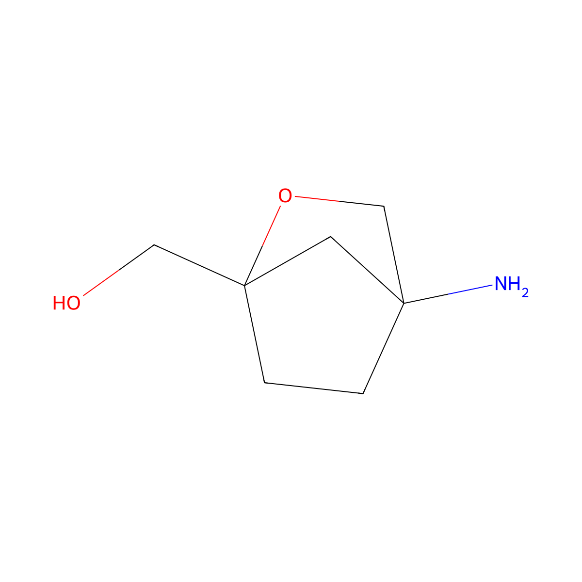 {4-Amino-2-oxabicyclo[2.2.1]heptan-1-yl}methanol molecular structure, CAS 2385260-81-9