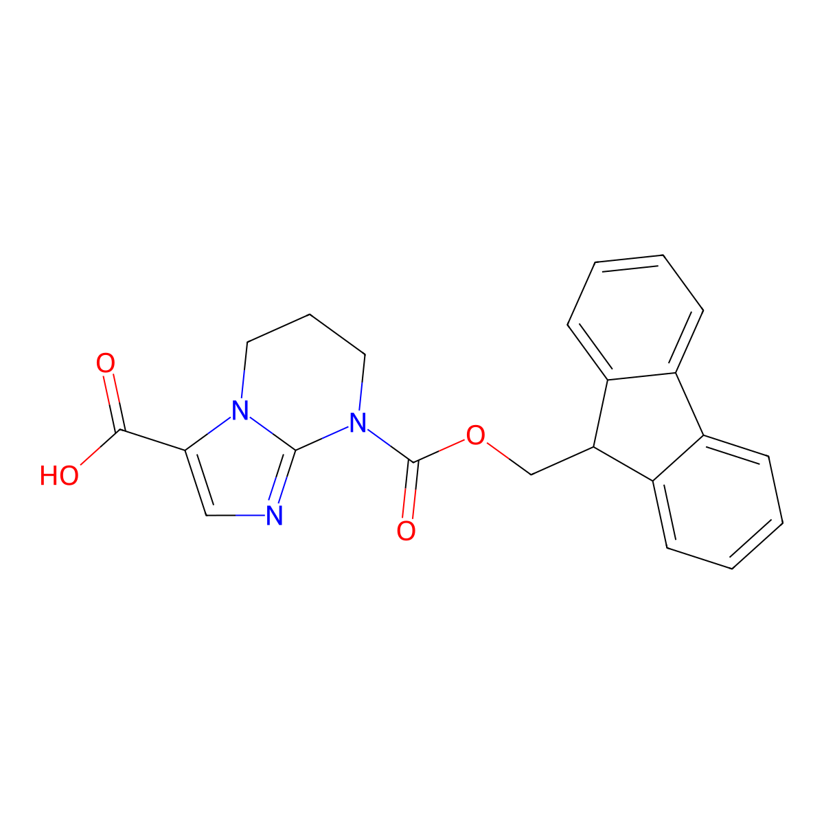 8-{[(9H-fluoren-9-yl)methoxy]carbonyl}-5H,6H,7H,8H-imidazo[1,2-a]pyrimidine-3-carboxylic acid molecular structure, CAS 2385272-00-2