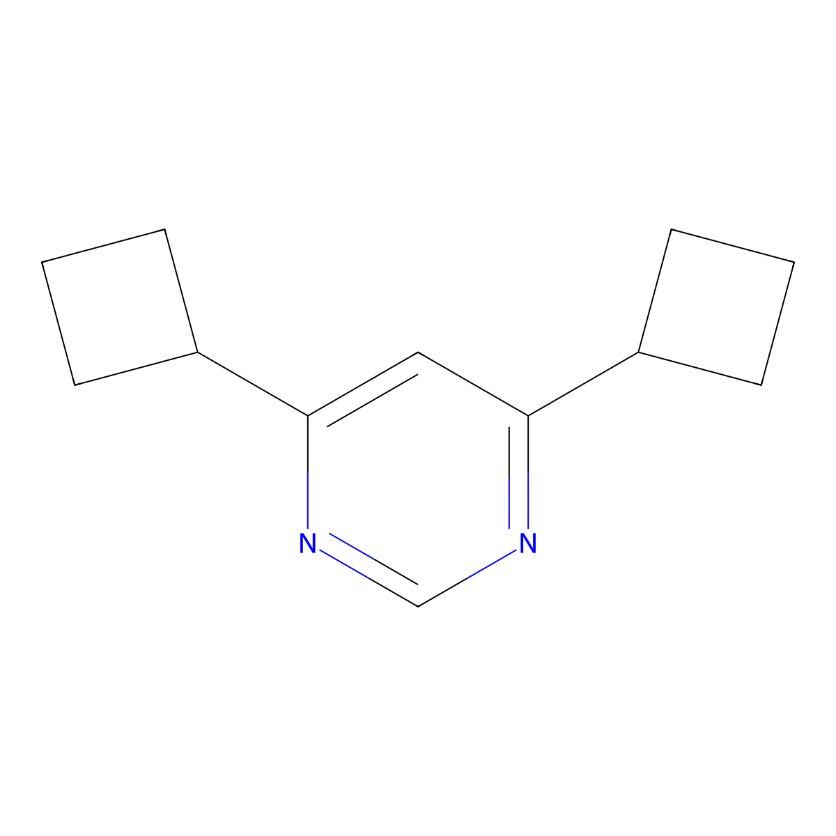 4,6-Dicyclobutylpyrimidine molecular structure, CAS 2385274-97-3