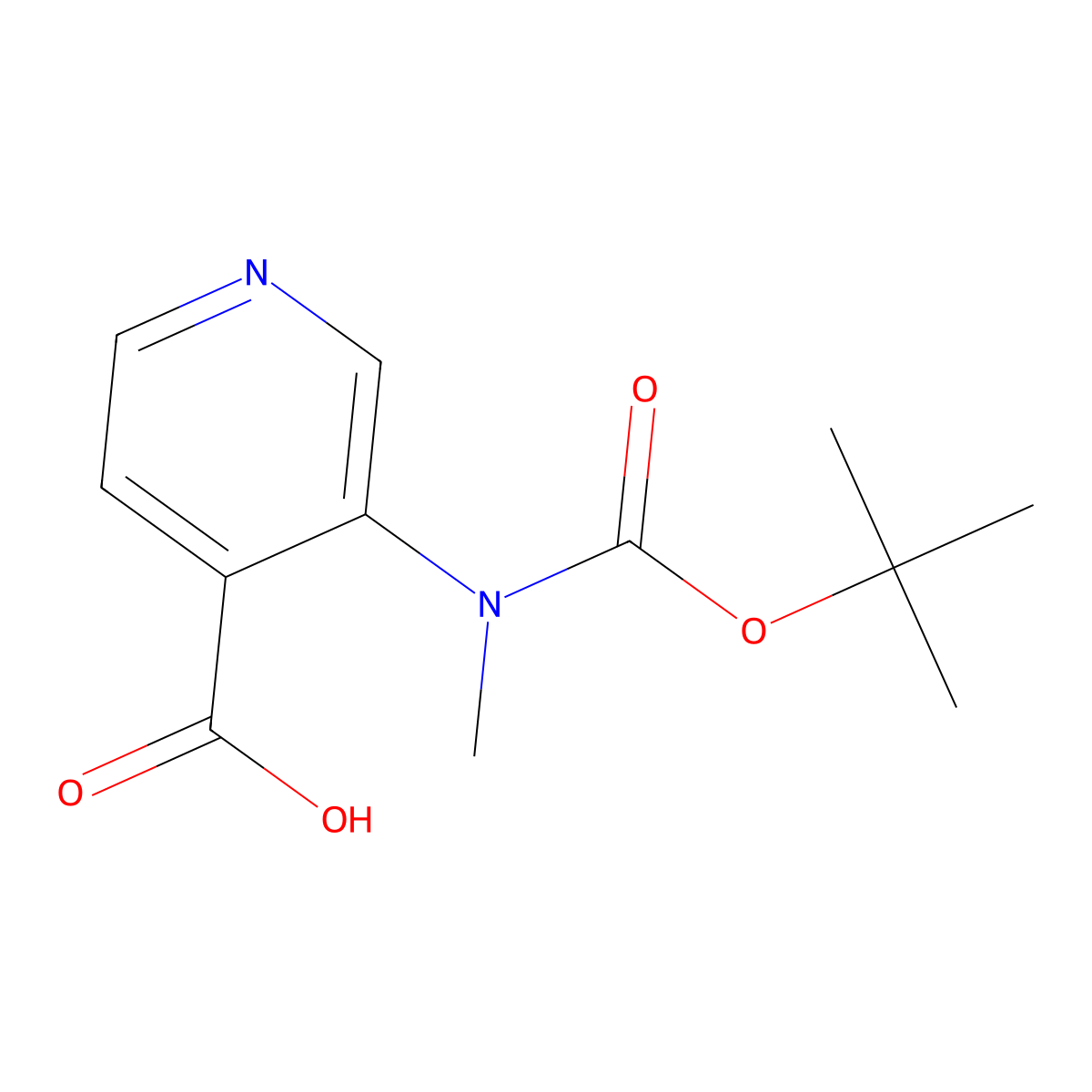 3-{[(Tert-butoxy)carbonyl](methyl)amino}pyridine-4-carboxylic acid molecular structure, CAS 2385279-31-0