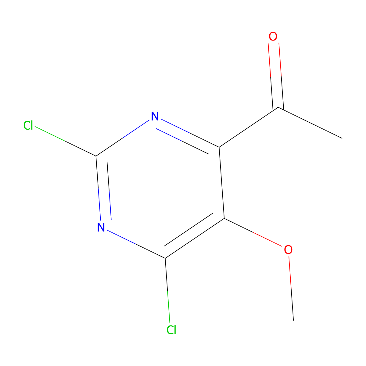 1-(2,6-Dichloro-5-methoxypyrimidin-4-yl)ethanone molecular structure, CAS 2385281-66-1