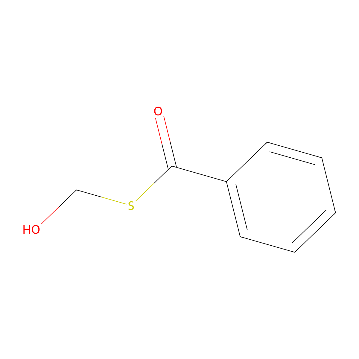 S-(hydroxymethyl) benzenecarbothioate molecular structure, CAS 23853-33-0