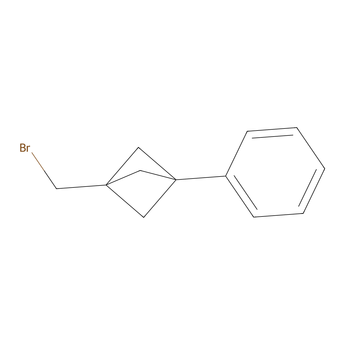 1-(Bromomethyl)-3-phenylbicyclo[1.1.1]pentane molecular structure, CAS 2385310-63-2