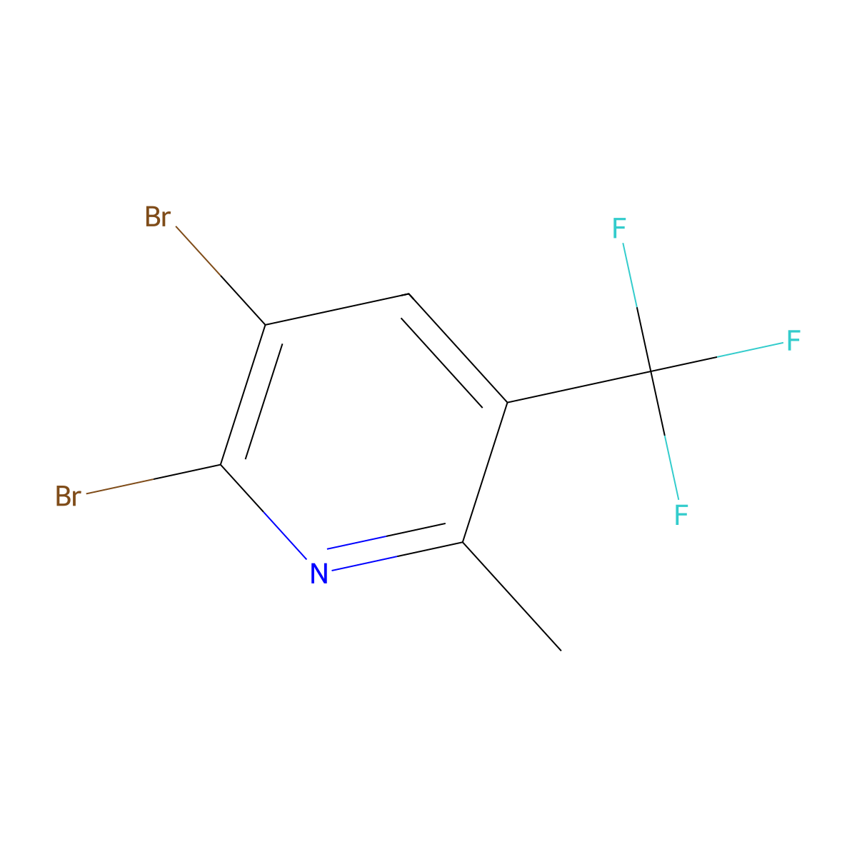 2,3-Dibromo-6-methyl-5-(trifluoromethyl)pyridine molecular structure, CAS 2385322-16-5