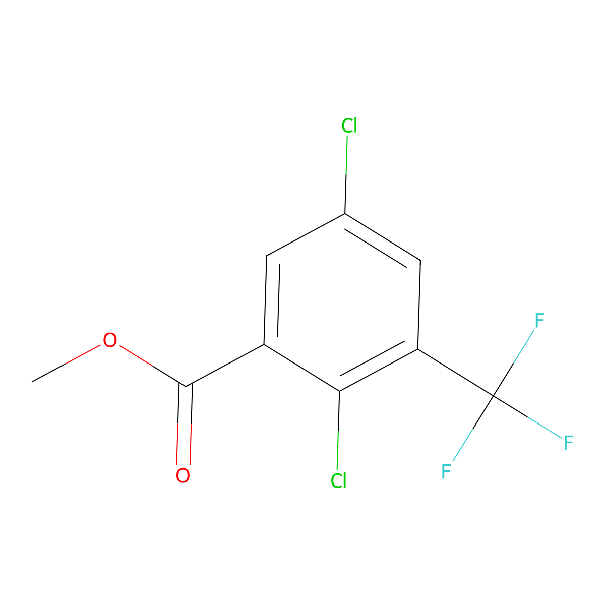 Methyl 2,5-dichloro-3-(trifluoromethyl)benzoate molecular structure, CAS 2385325-57-3