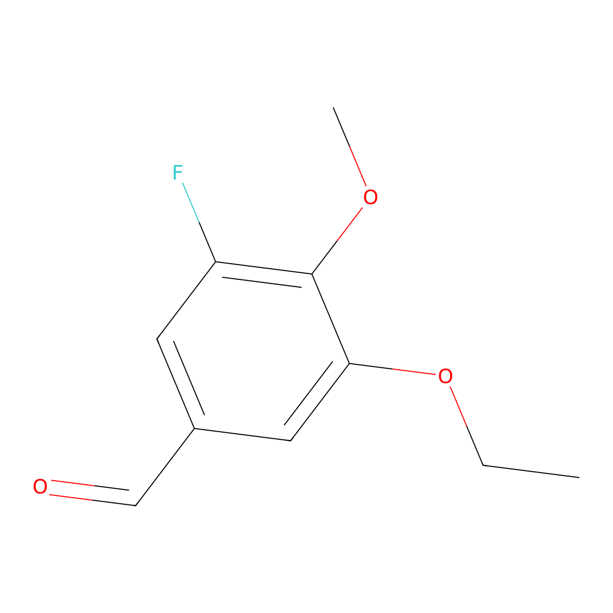 3-Ethoxy-5-fluoro-4-methoxybenzaldehyde molecular structure, CAS 2385334-46-1