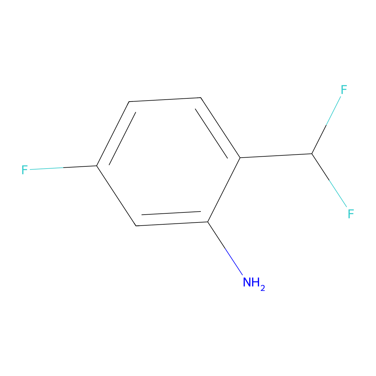 2-(Difluoromethyl)-5-fluoroaniline molecular structure, CAS 2385338-24-7