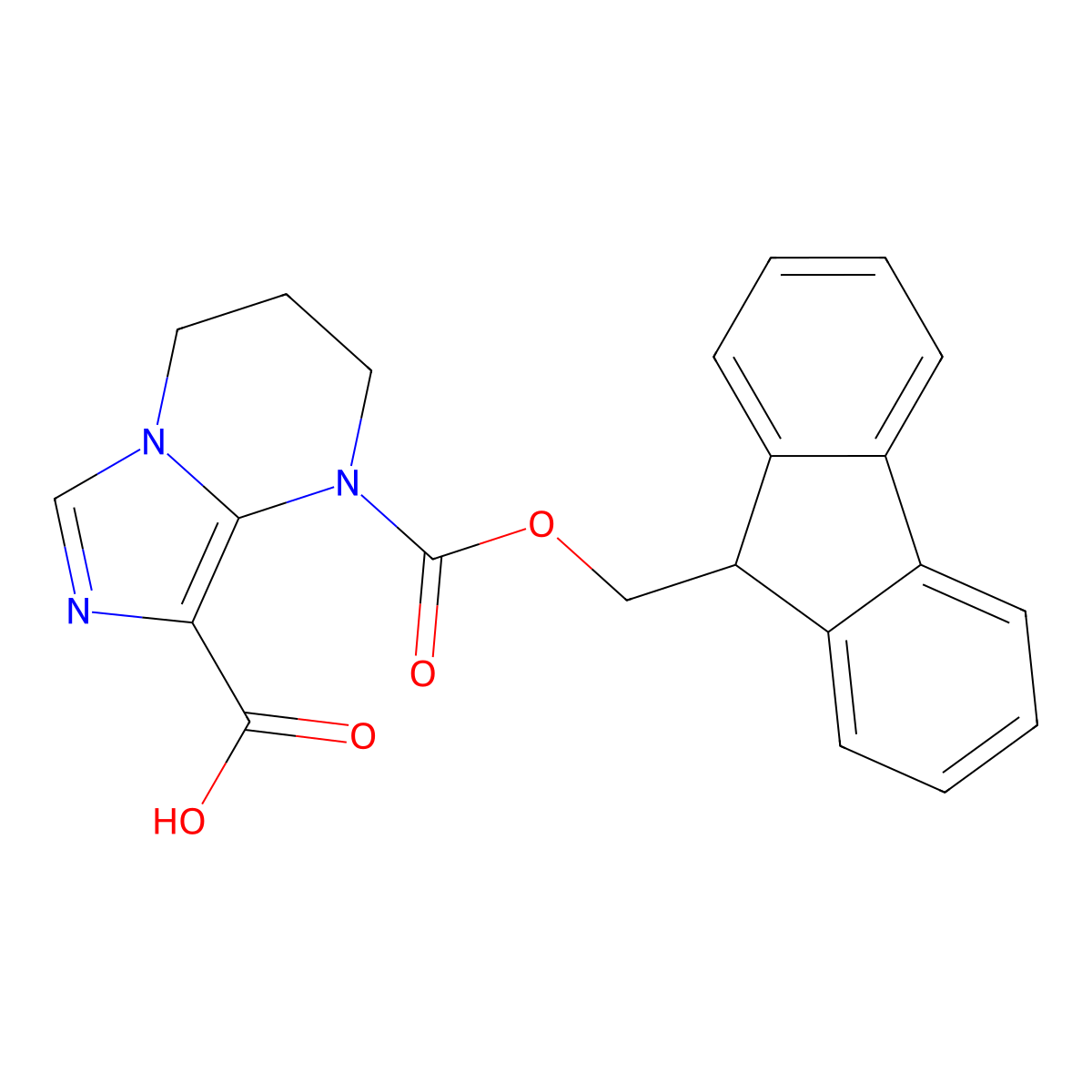 1-{[(9H-fluoren-9-yl)methoxy]carbonyl}-1H,2H,3H,4H-imidazo[1,5-a]pyrimidine-8-carboxylic acid molecular structure, CAS 2385348-08-1