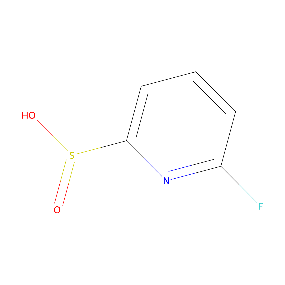 6-Fluoropyridine-2-sulfinicacid molecular structure, CAS 2385370-96-5