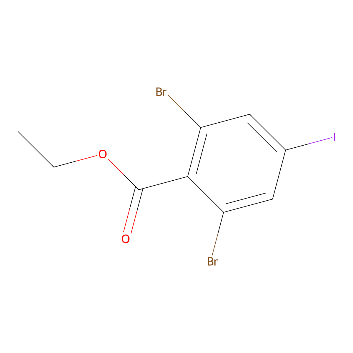 Ethyl 2,6-dibromo-4-iodobenzoate molecular structure, CAS 2385377-23-9