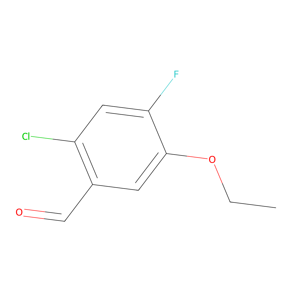 2-Chloro-5-ethoxy-4-fluorobenZaldehyde molecular structure, CAS 2385402-36-6