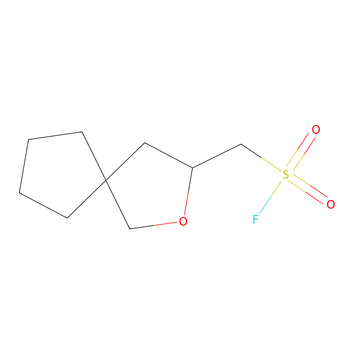 {2-Oxaspiro[4.4]nonan-3-yl}methanesulfonyl fluoride molecular structure, CAS 2385416-83-9