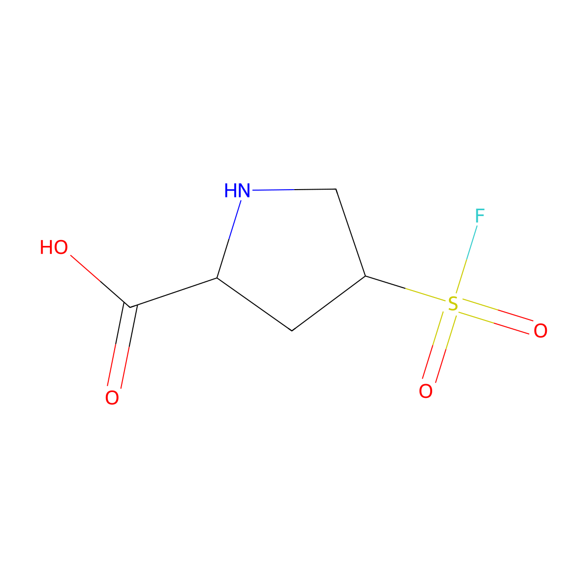 4-(Fluorosulfonyl)pyrrolidine-2-carboxylic acid molecular structure, CAS 2385424-92-8