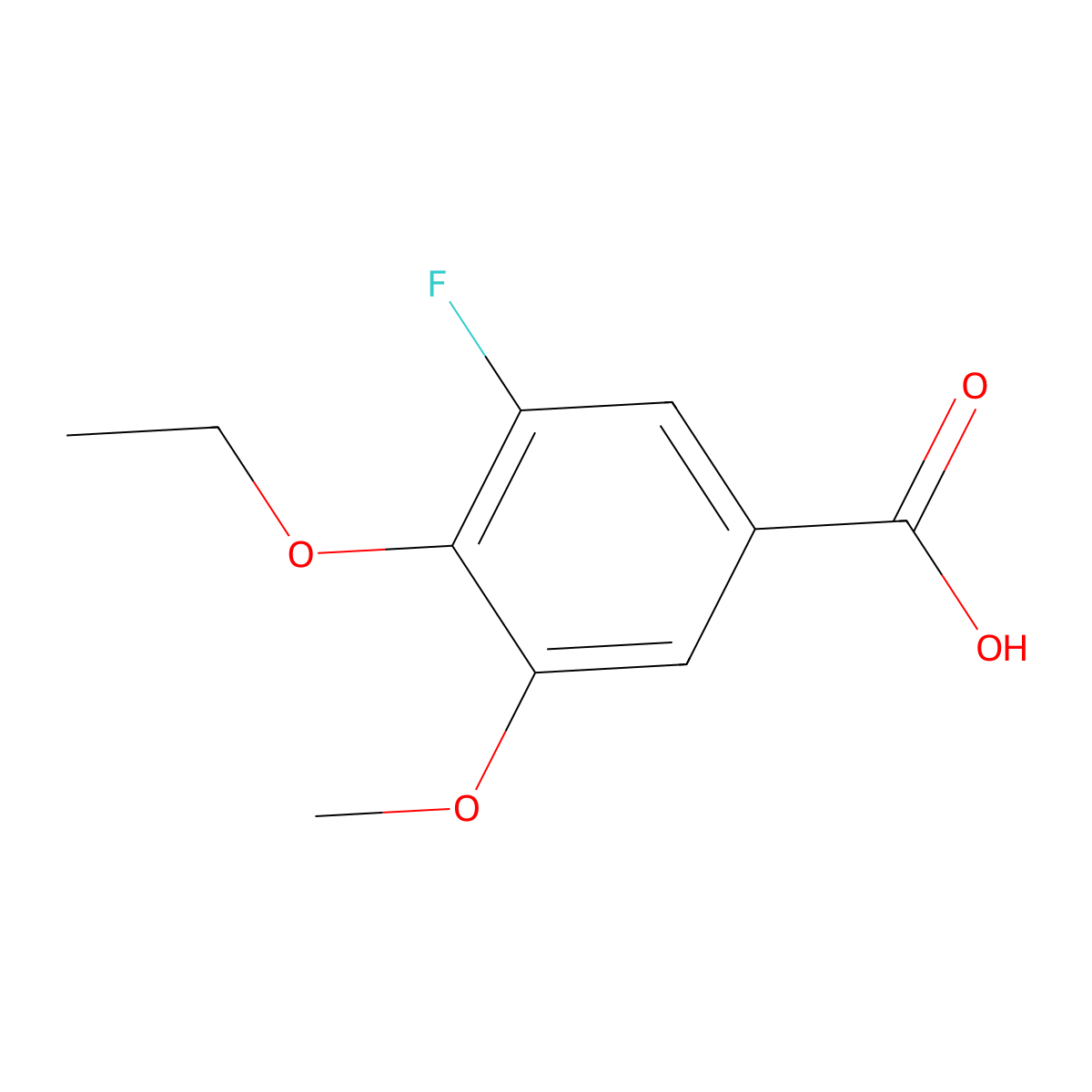 4-Ethoxy-3-fluoro-5-methoxybenzoic acid molecular structure, CAS 2385432-62-0