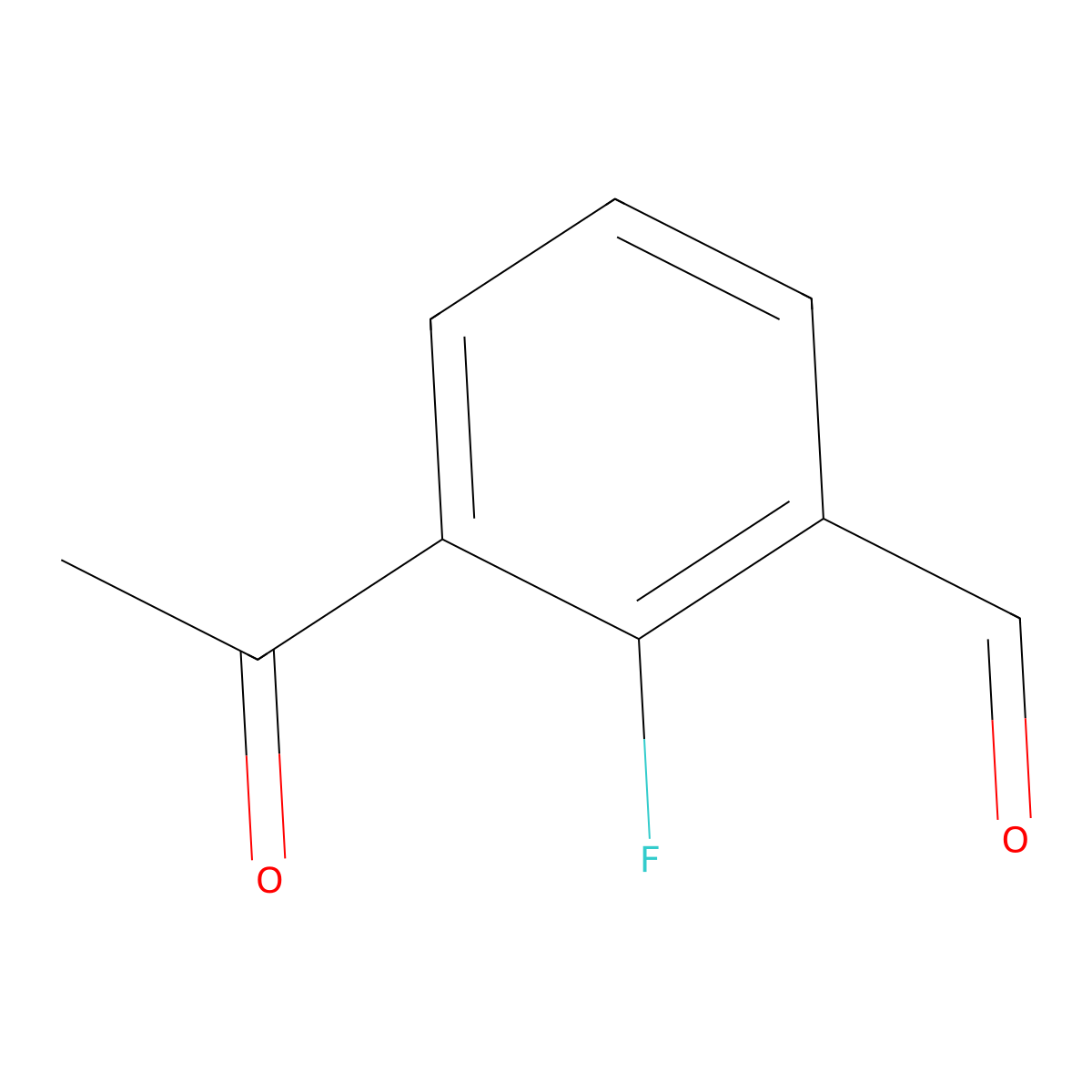 3-Acetyl-2-fluorobenzaldehyde molecular structure, CAS 2385435-38-9