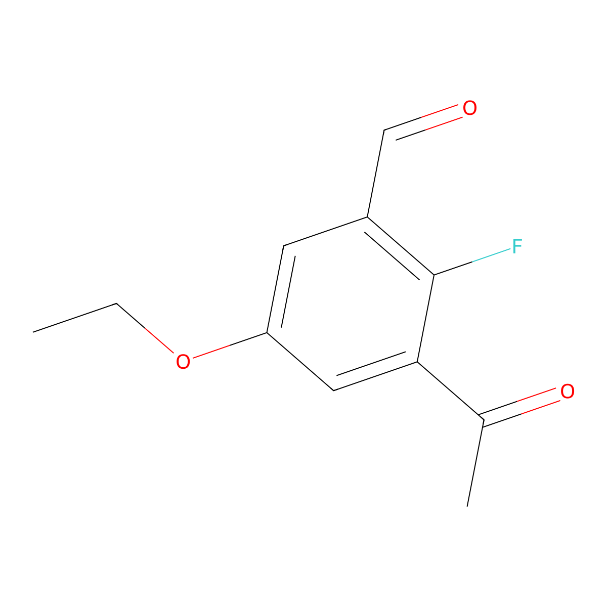 3-Acetyl-5-ethoxy-2-fluorobenZaldehyde molecular structure, CAS 2385444-08-4