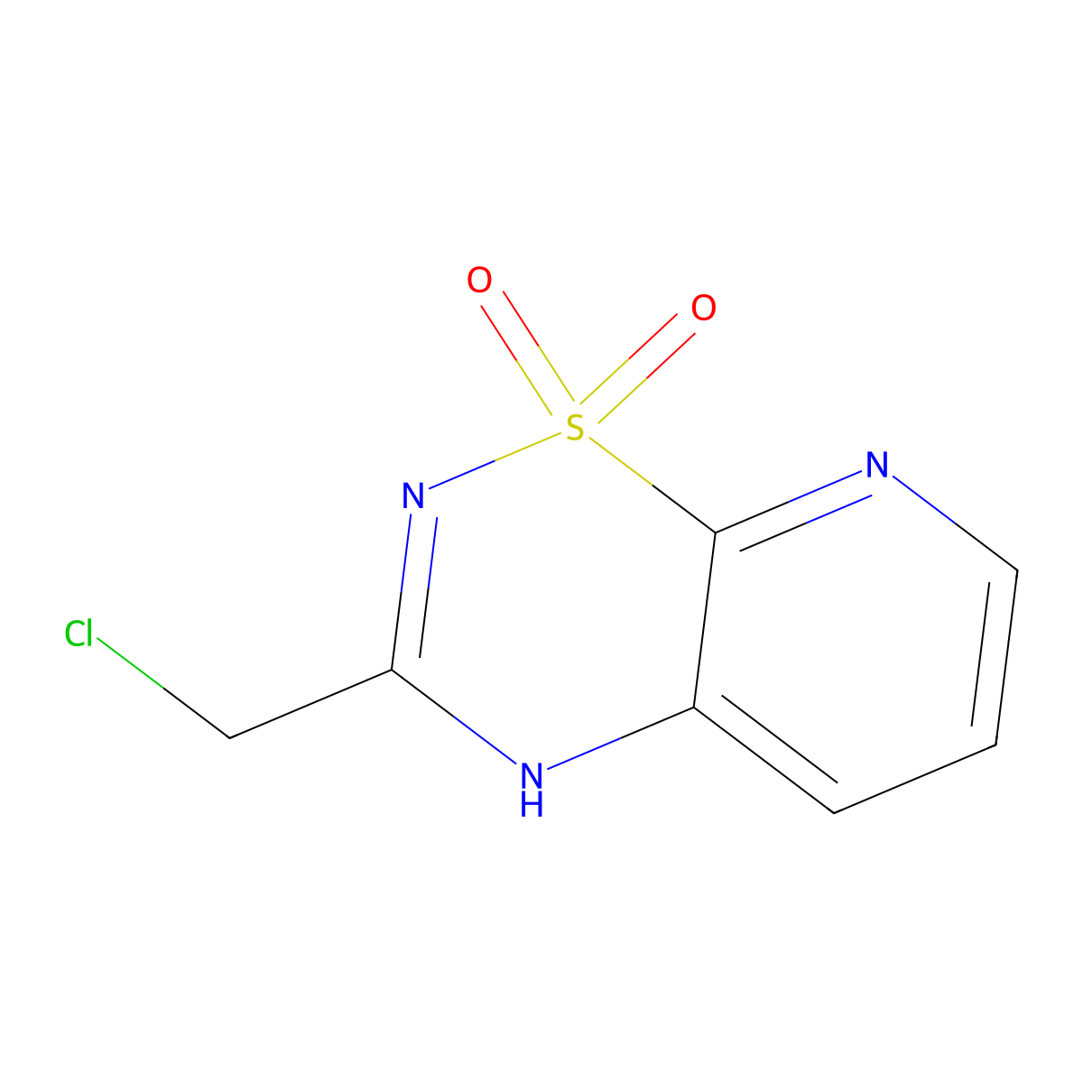 3-(chloromethyl)-4H-1lambda6-pyrido[3,2-e][1,2,4]thiadiazine-1,1-dione molecular structure, CAS 2385444-10-8