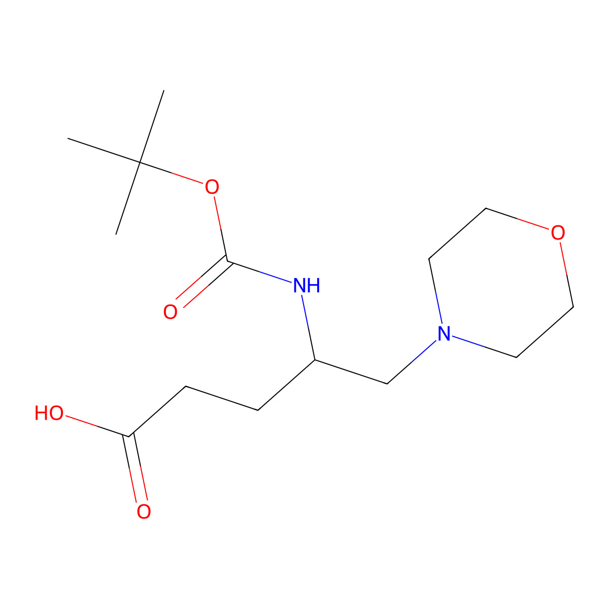 4-{[(Tert-butoxy)carbonyl]amino}-5-(morpholin-4-yl)pentanoic acid molecular structure, CAS 2385447-76-5