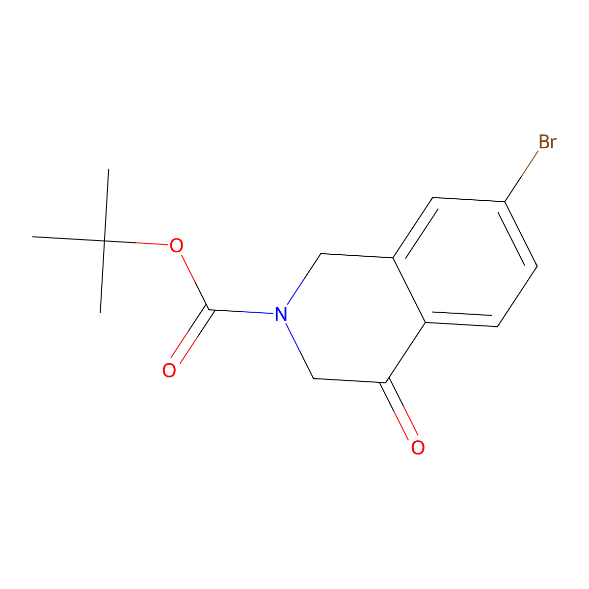 Tert-butyl 7-bromo-4-oxo-1,3-dihydroisoquinoline-2-carboxylate molecular structure, CAS 2385456-89-1
