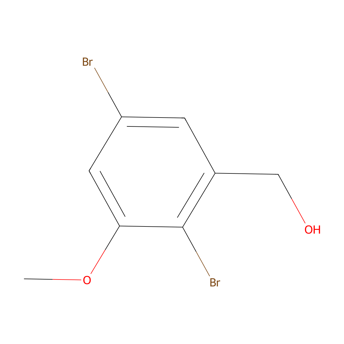 (2,5-Dibromo-3-methoxyphenyl)methanol molecular structure, CAS 2385491-94-9