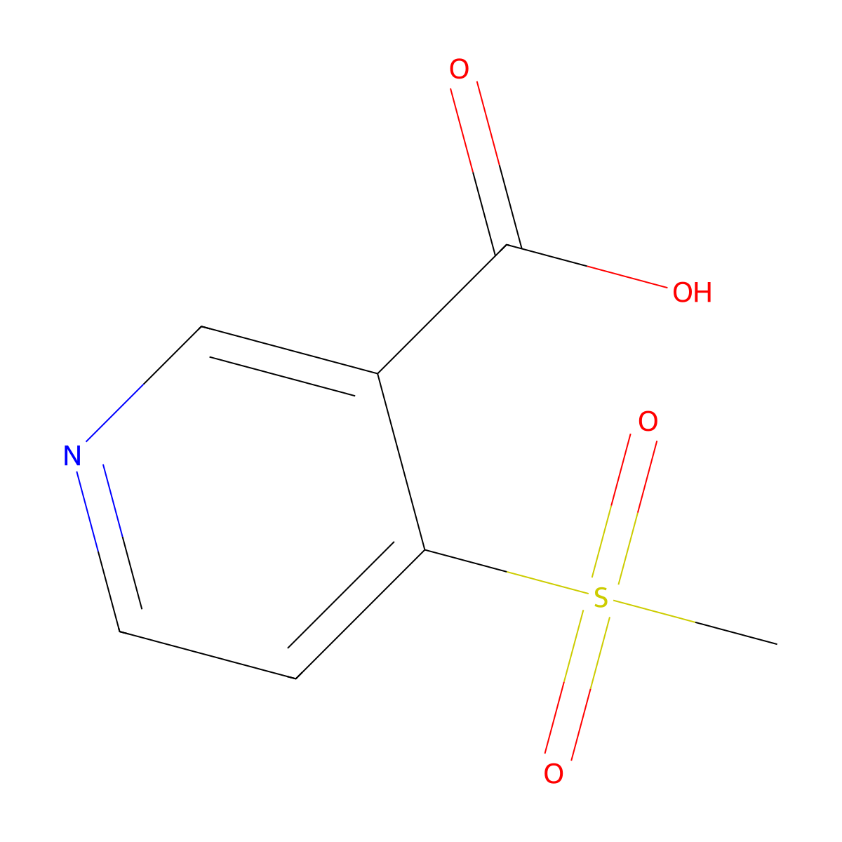 4-(Methylsulfonyl)nicotinic acid molecular structure, CAS 2385493-61-6