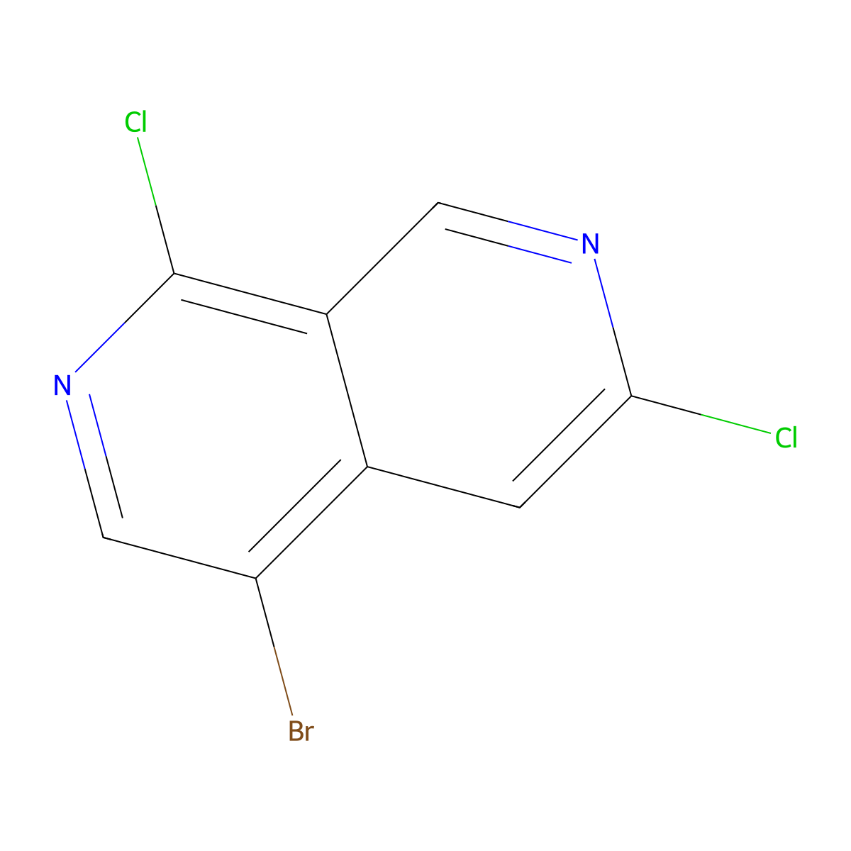 4-Bromo-1,6-dichloro-2,7-naphthyridine molecular structure, CAS 2385502-17-8