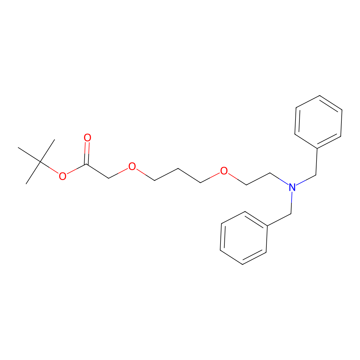 tert-Butyl 2-(3-(2-(dibenzylamino)ethoxy)propoxy)acetate molecular structure, CAS 2385505-99-5
