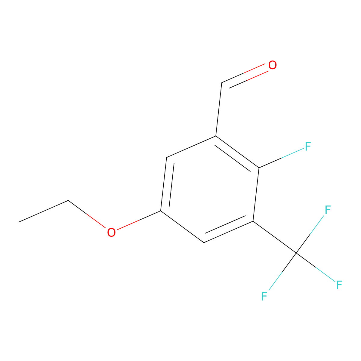 5-Ethoxy-2-fluoro-3-(trifluoromethyl)benzaldehyde molecular structure, CAS 2385511-33-9