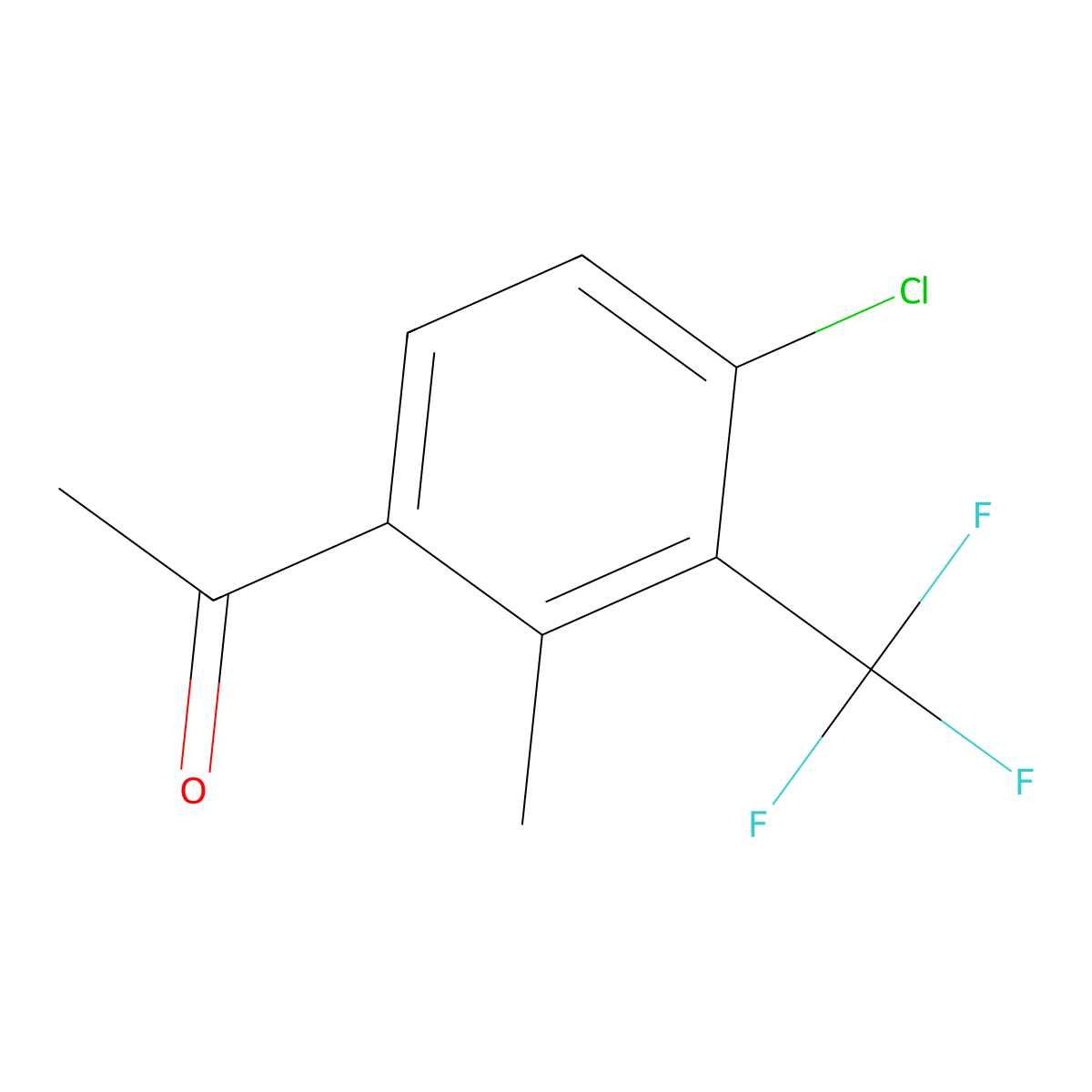 1-[4-Chloro-2-methyl-3-(trifluoromethyl)phenyl]ethanone molecular structure, CAS 2385520-83-0