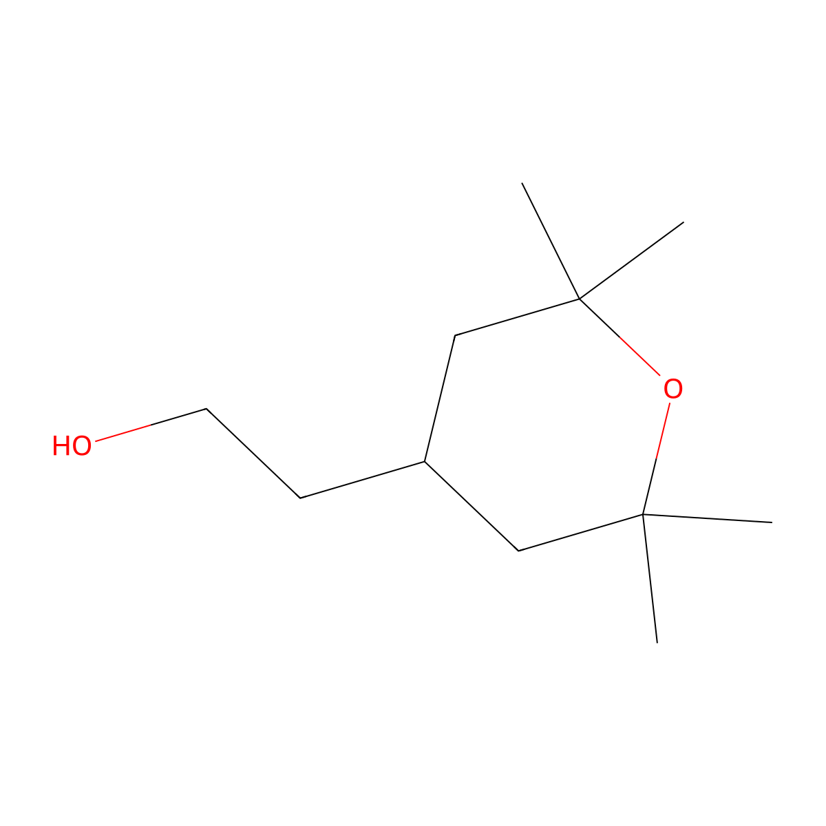 2-(2,2,6,6-Tetramethyloxan-4-yl)ethan-1-ol molecular structure, CAS 2385524-43-4