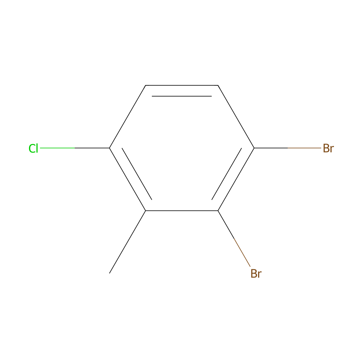 1,2-Dibromo-4-chloro-3-methylbenzene molecular structure, CAS 2385526-74-7