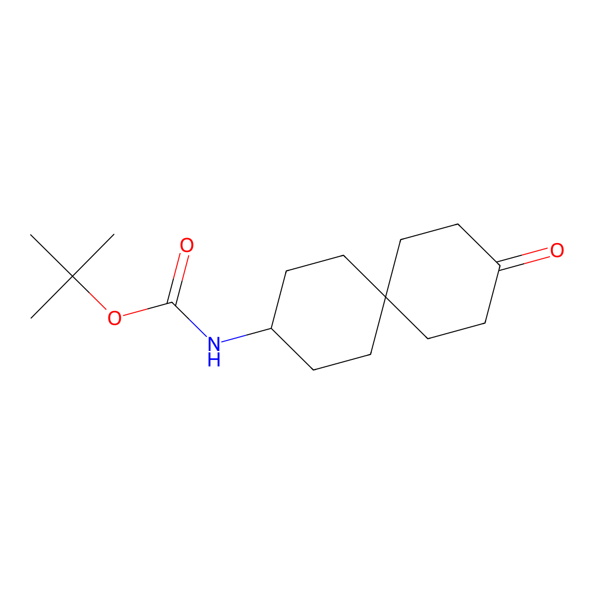 Tert-butyl N-(3-oxospiro[5.5]undecan-9-YL)carbamate molecular structure, CAS 2385527-14-8