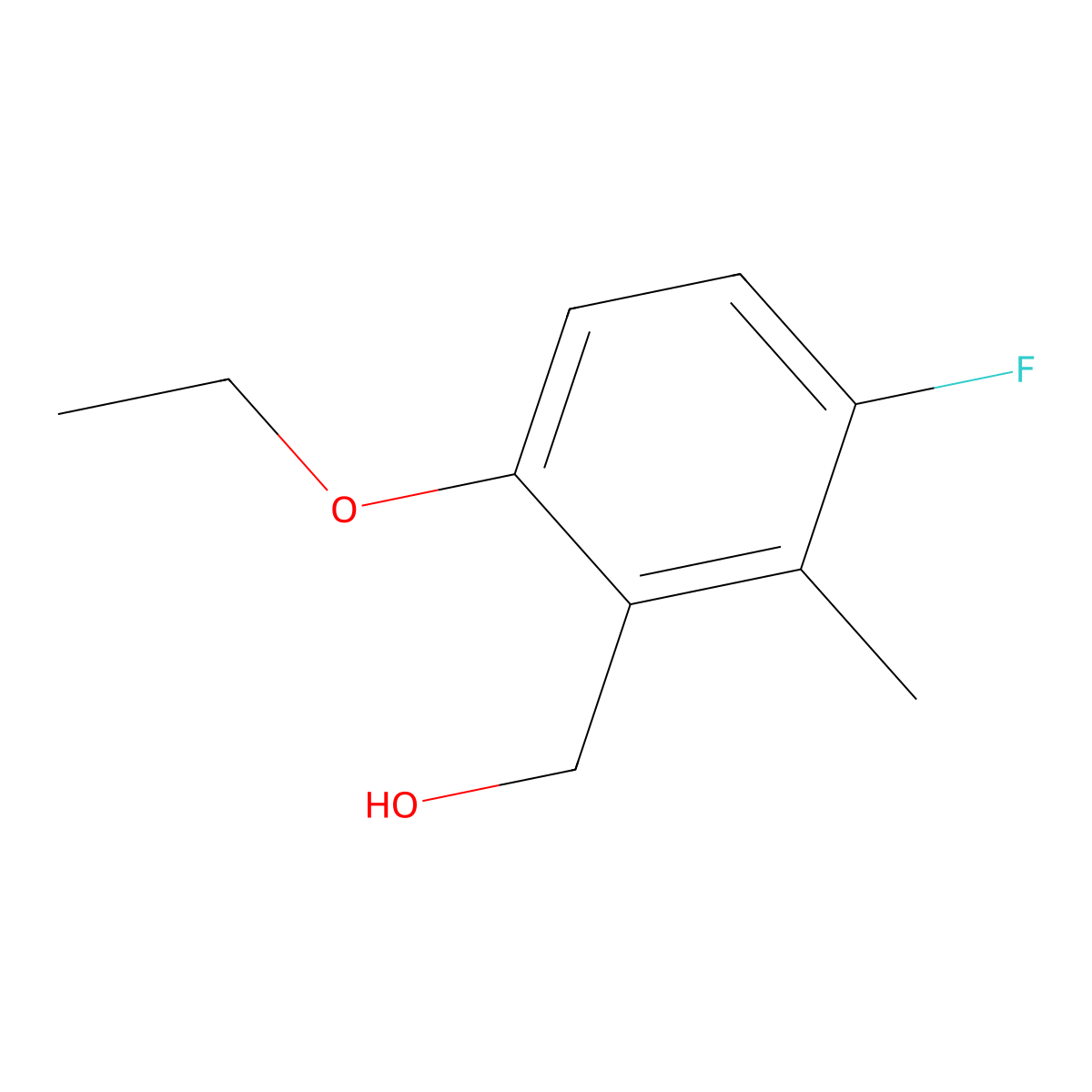 (6-Ethoxy-3-fluoro-2-methylphenyl)methanol molecular structure, CAS 2385530-96-9