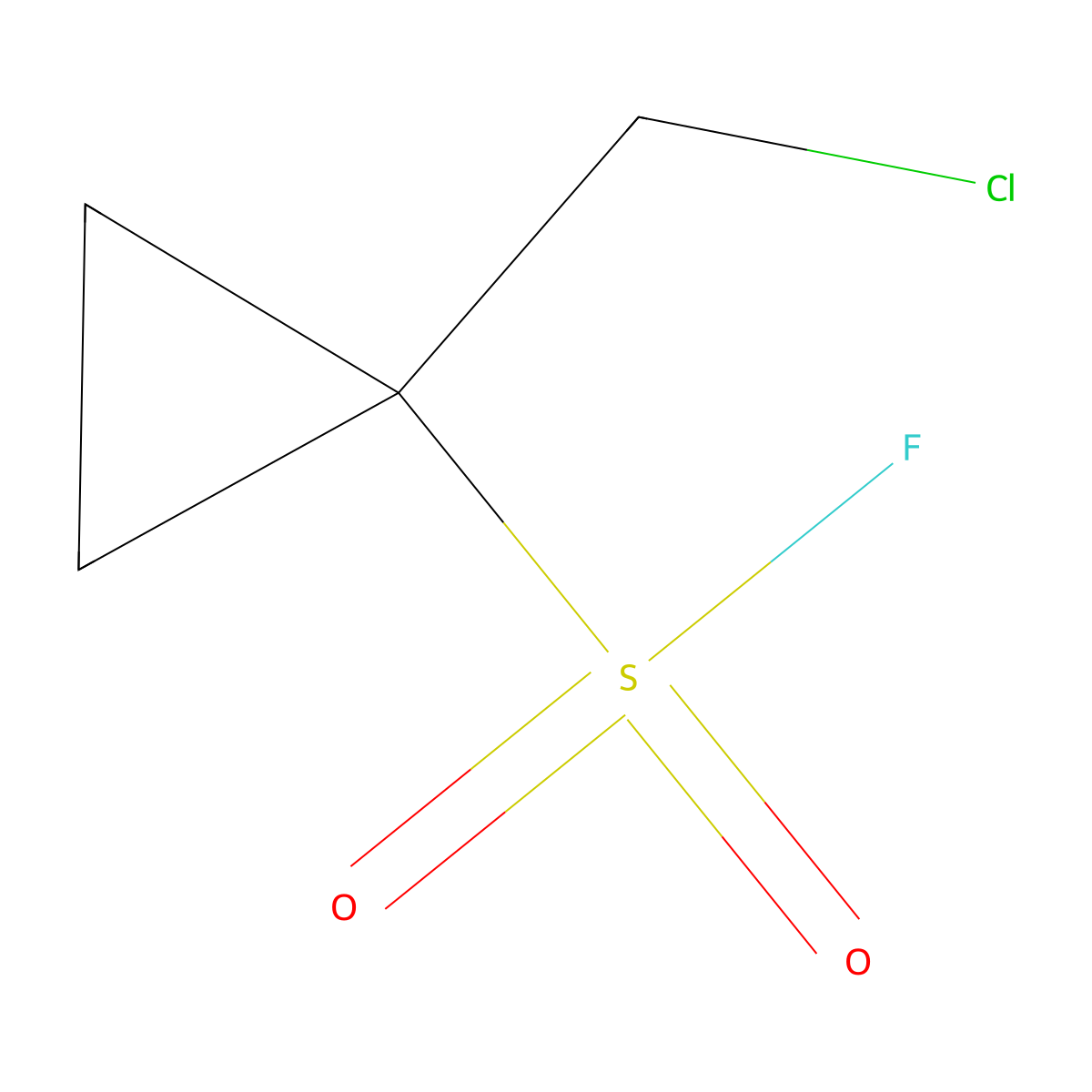 1-(Chloromethyl)cyclopropane-1-sulfonyl fluoride molecular structure, CAS 2385539-88-6
