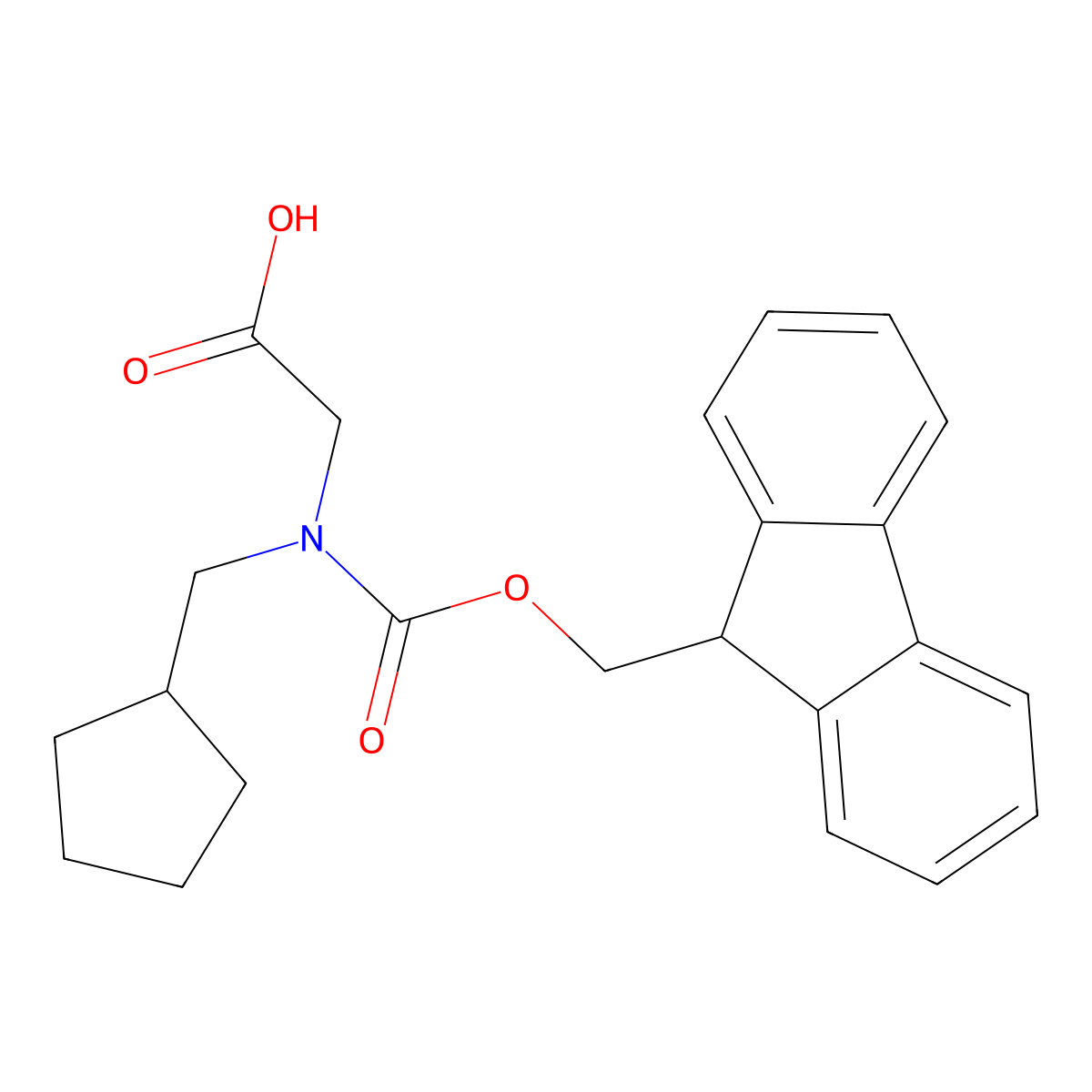 N-Fmoc-N-(cyclopentylmethyl)-glycine molecular structure, CAS 2385542-61-8