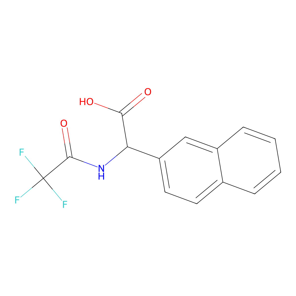 2-(Naphthalen-2-yl)-2-(trifluoroacetamido)acetic acid molecular structure, CAS 2385547-74-8