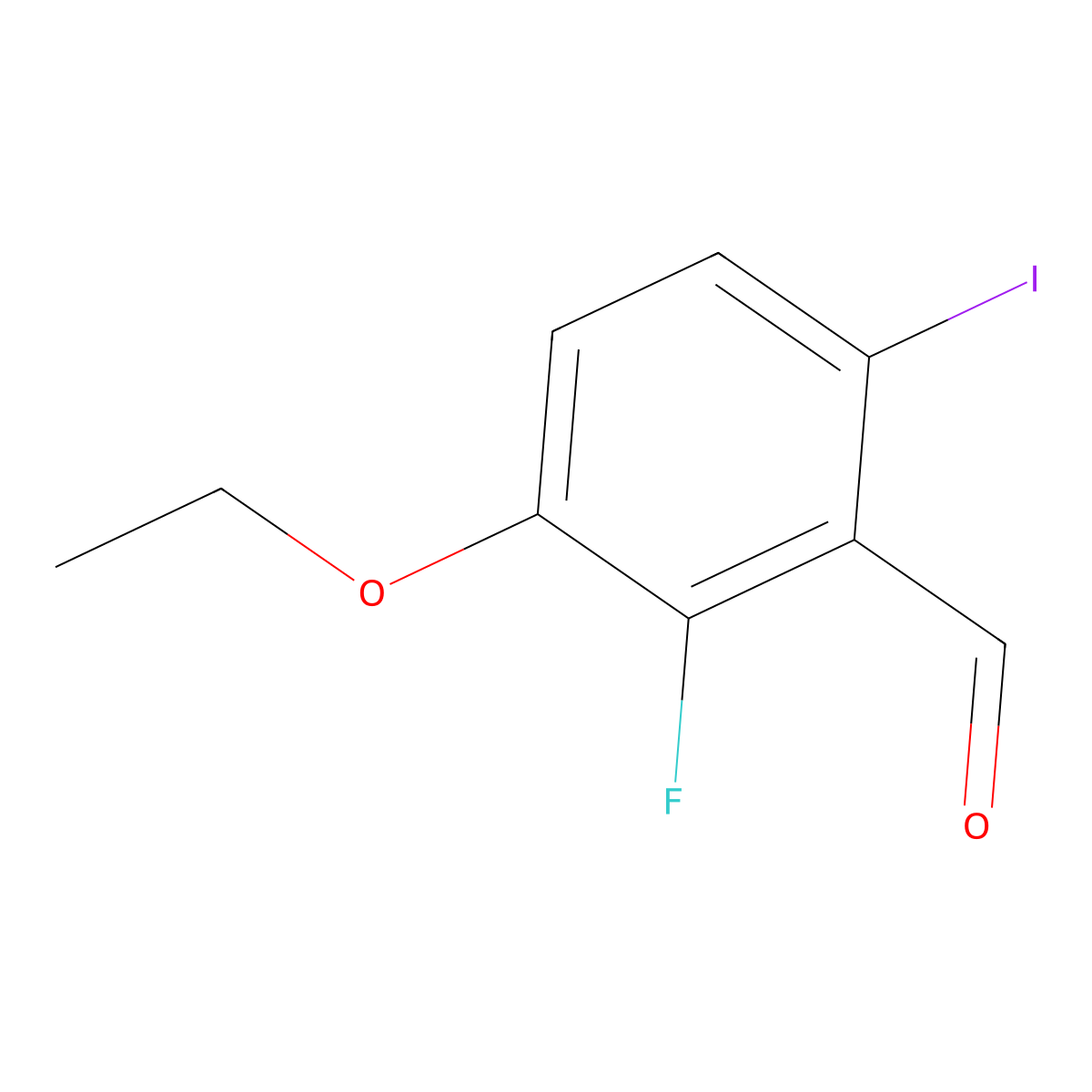 3-Ethoxy-2-fluoro-6-iodobenzaldehyde molecular structure, CAS 2385553-56-8