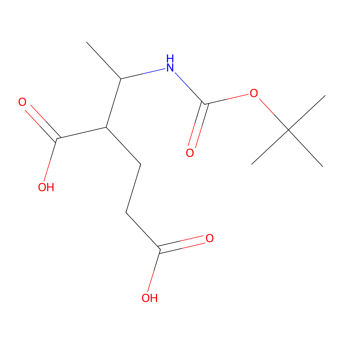 2-(1-{[(Tert-butoxy)carbonyl]amino}ethyl)pentanedioic acid molecular structure, CAS 2385554-73-2