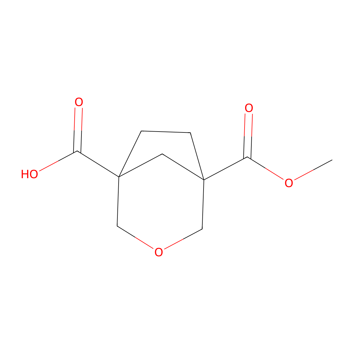 5-(Methoxycarbonyl)-3-oxabicyclo[3.2.1]octane-1-carboxylic acid molecular structure, CAS 2385572-15-4