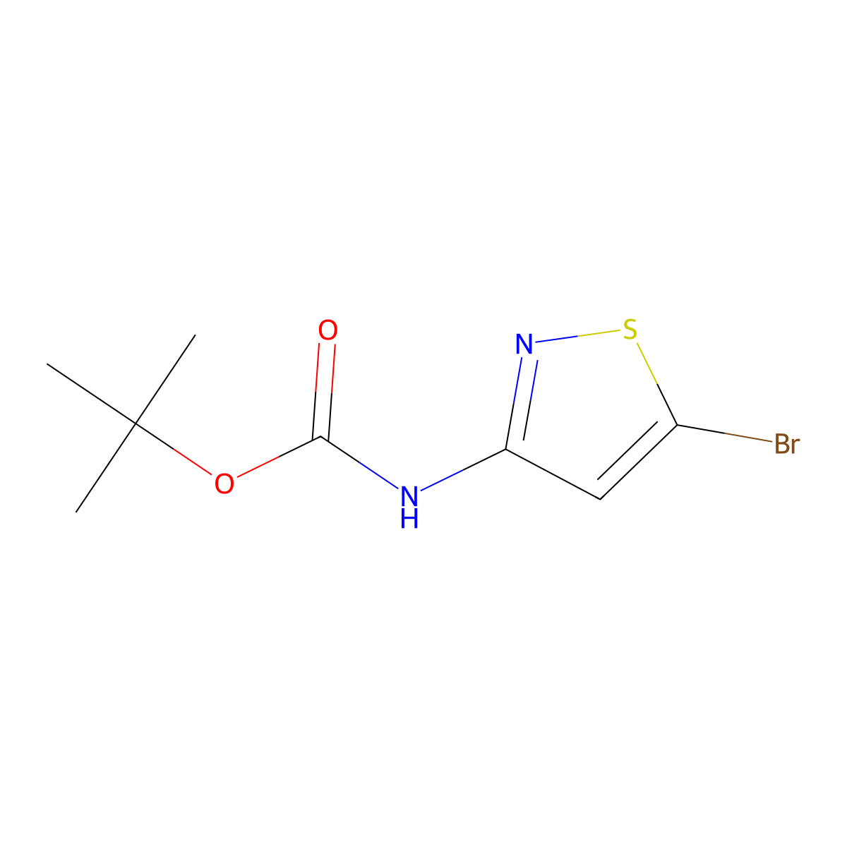 (5-Bromo-isothiazol-3-yl)-carbamic acid tert-butyl ester molecular structure, CAS 2385576-85-0