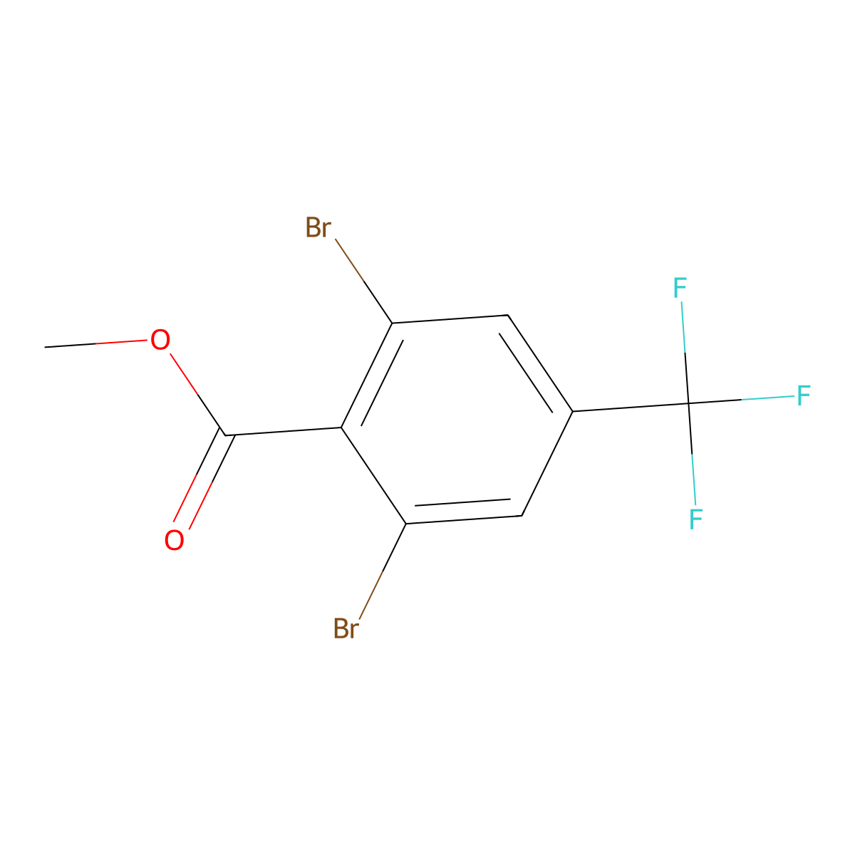 Methyl 2,6-dibromo-4-(trifluoromethyl)benZoate molecular structure, CAS 2385593-32-6
