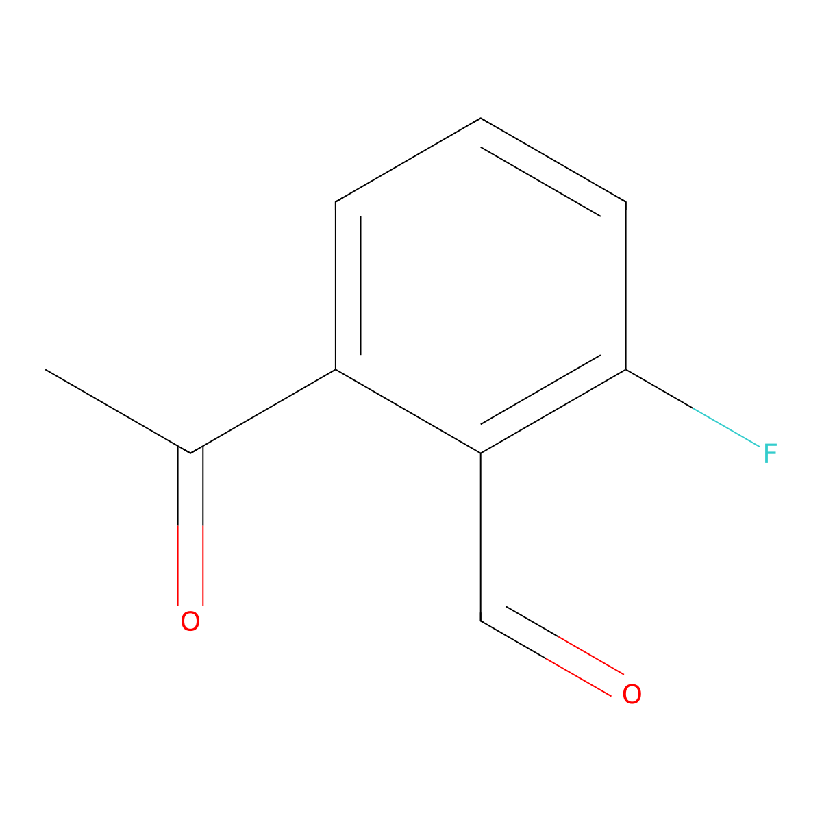 2-Acetyl-6-fluorobenzaldehyde molecular structure, CAS 2385597-20-4